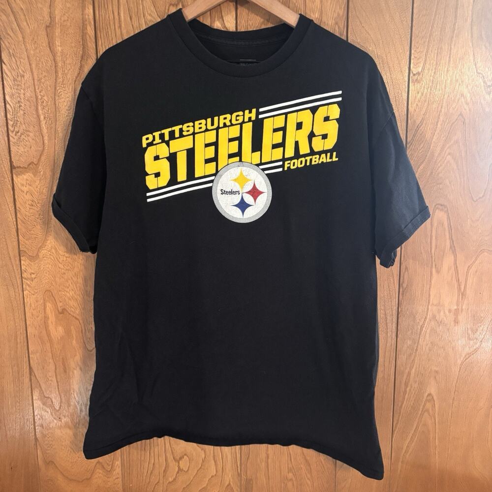 Pittsburgh Steelers NFL Team Apparel Football Short Sleeve T Shirt XL Black